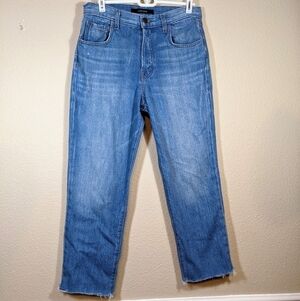 J Brand Ivy High Rise Crop Straight Jeans in Resurrect